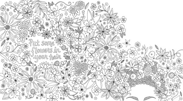 Фон цветы раскраска