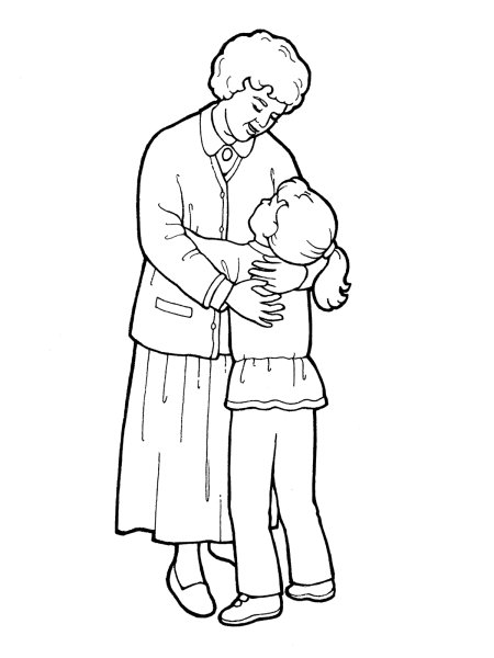 Раскраски ко Дню пожилого человека для детей