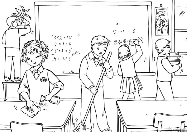 Раскраска школа