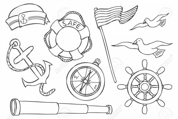 Раскраска в морском стиле