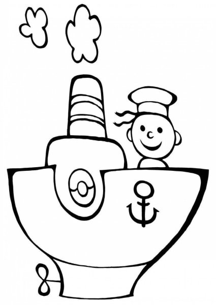 Матрос раскраска