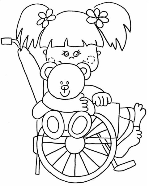 Дети инвалиды раскраски для детей