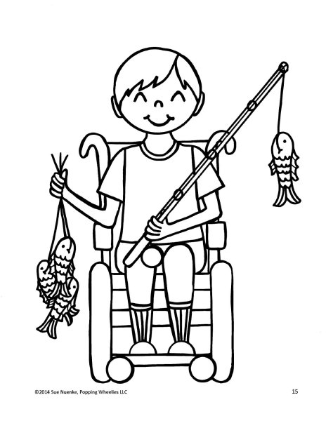 Дети инвалиды раскраска