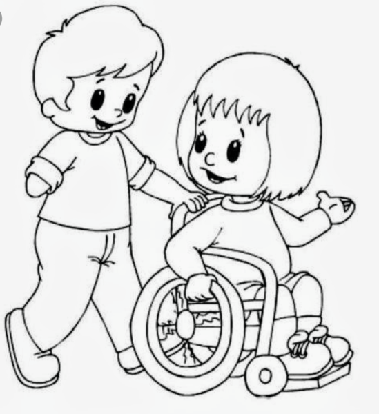 Дети инвалиды раскраски для детей