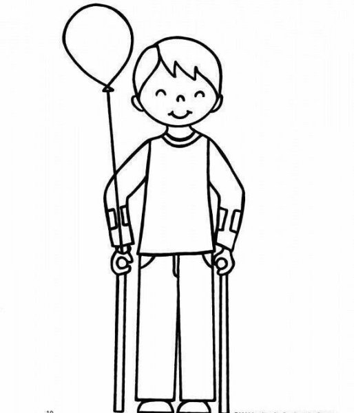 Раскраска инвалид