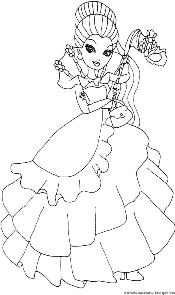 Раскраски Эвер Афтер Хай Рейвен Квин