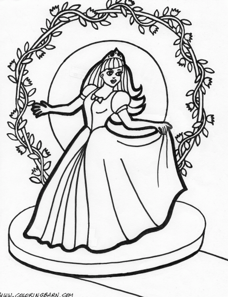 Раскраска принцесса простая