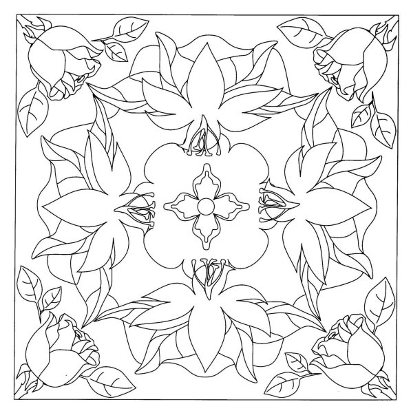 Платок раскраска