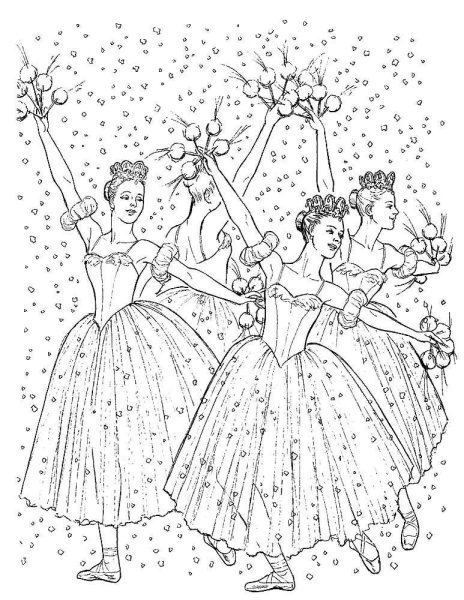 Разукрашка балет Щелкунчик