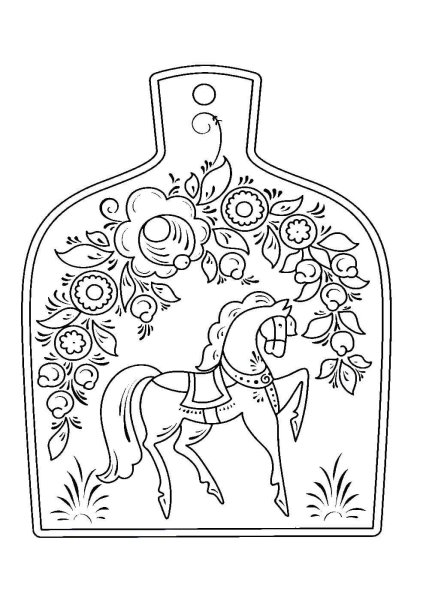 Народные промыслы. Раскраска