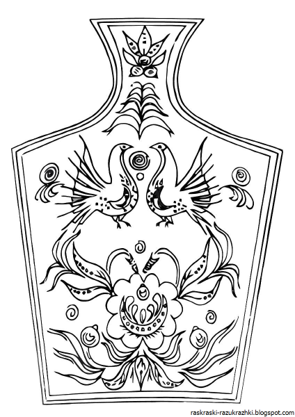 Городецкая роспись доска разделочная раскраска