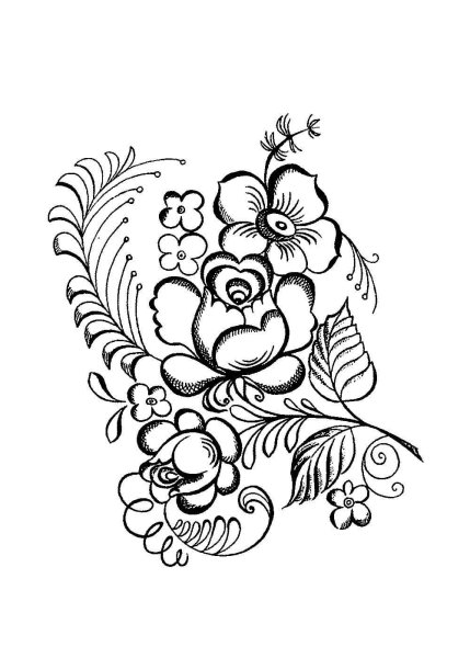 Гжельская роспись раскраска