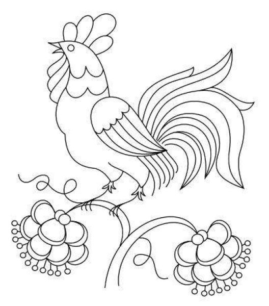 Петушок роспись