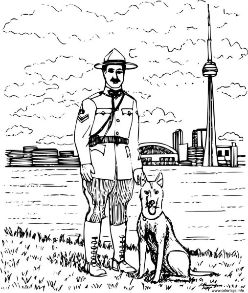 Раскраска пограничник