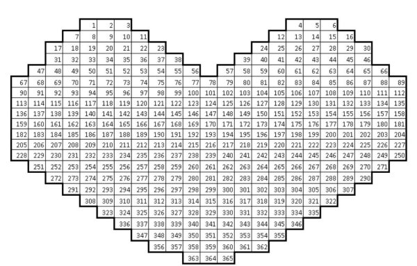 ДМБ календарь сердце