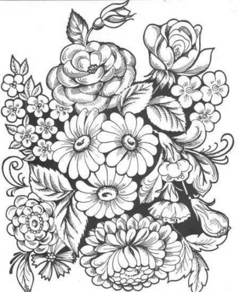 Косовская роспись раскраска