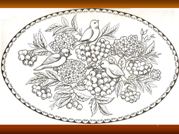 Жостовская роспись раскраска подносы