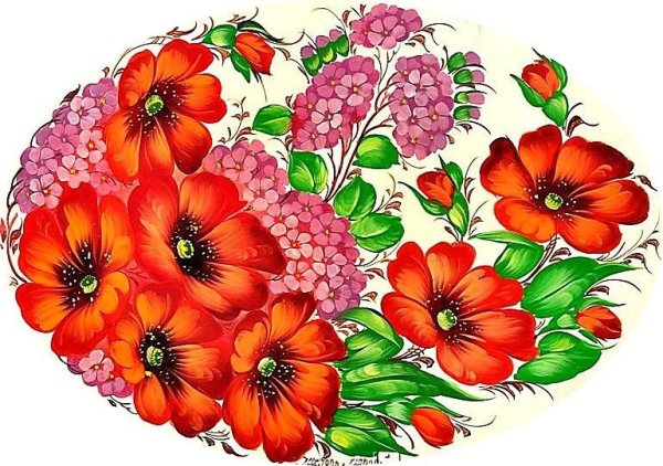 Жостовская роспись отдельные элементы