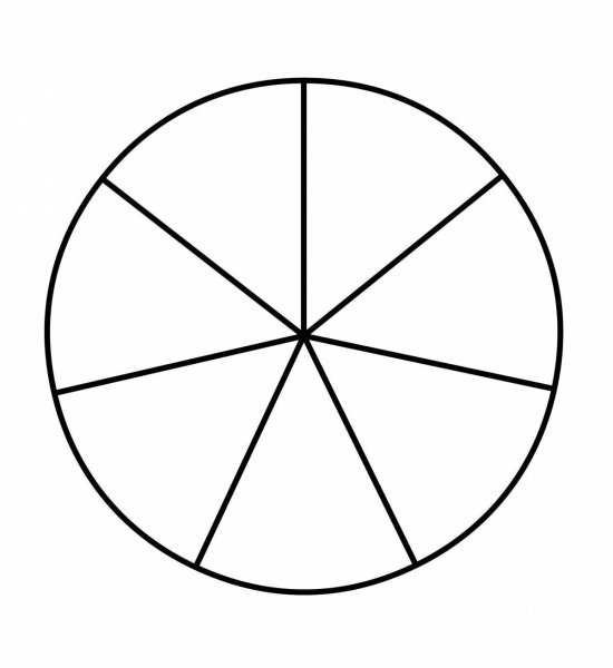 Круг поделенный на 7 частей