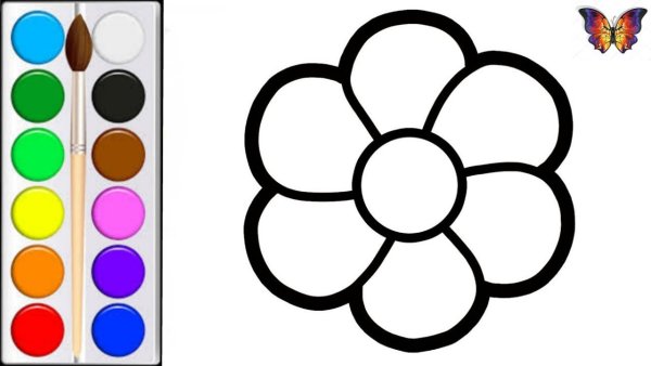 Цветы. Раскраска для малышей