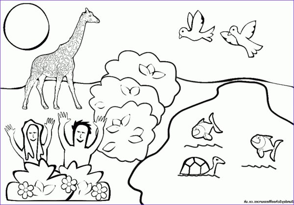 Сотворение мира раскраска