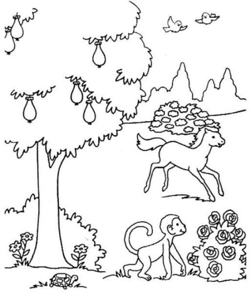 Сотворение раскраска