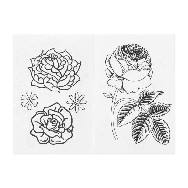 Стикеры цветы раскраска