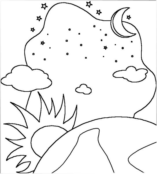 Раскраска Сотворение мира для детей