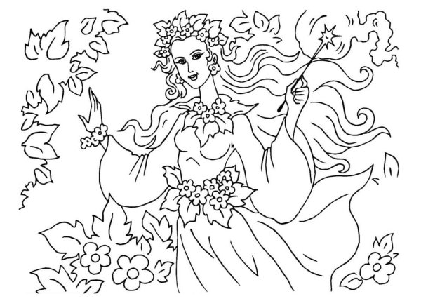 Раскраска ОС девочка