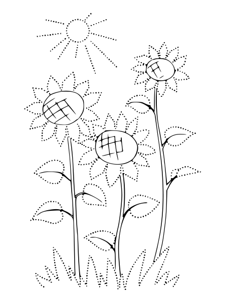 Рисование по точкам лето