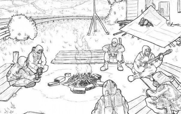 Раскраски сталкер тень Чернобыля