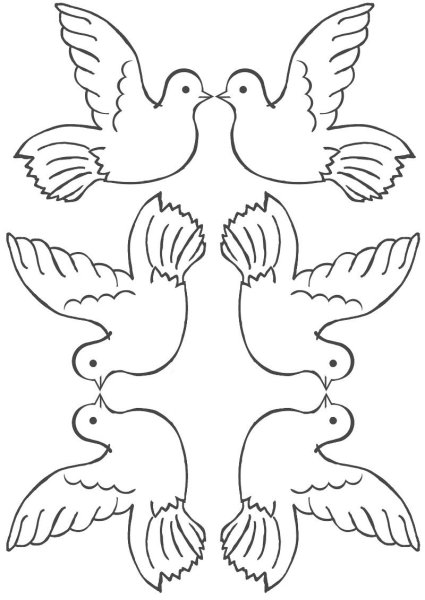 Трафарет голубя