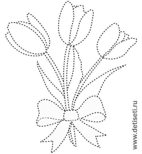 Рисование цветов по точкам