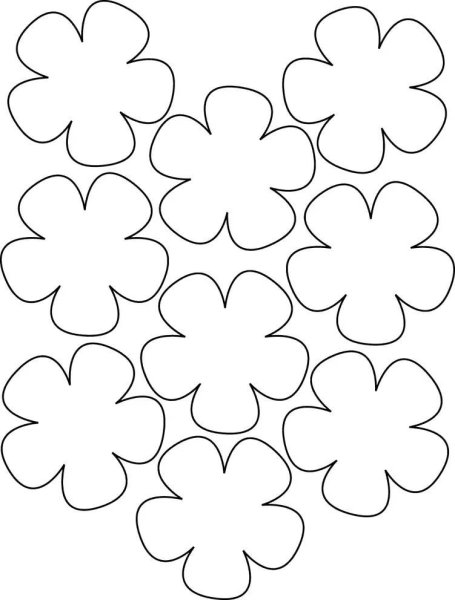 Шаблоны цветов для печати