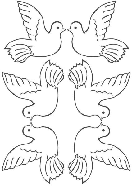 Трафарет голубя