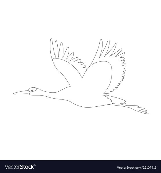 Трафареты журавлей для вырезания из бумаги