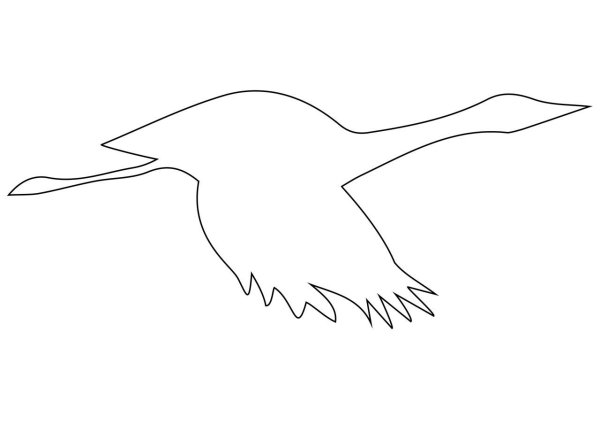 Журавли трафарет