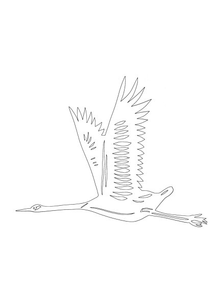 Журавли шаблоны для вырезания