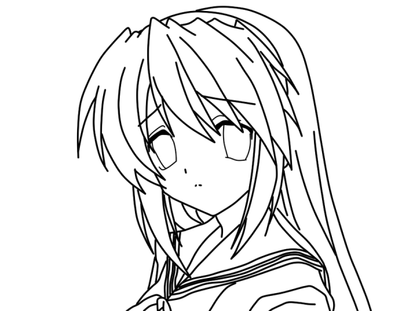 Аниме для раскрашивания простые