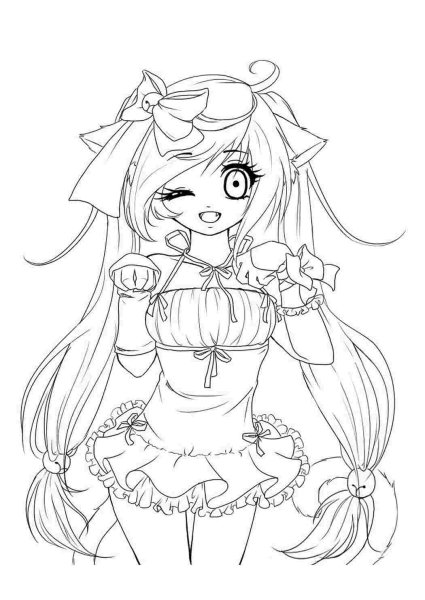 Хатсуне Мику раскраска Чиби