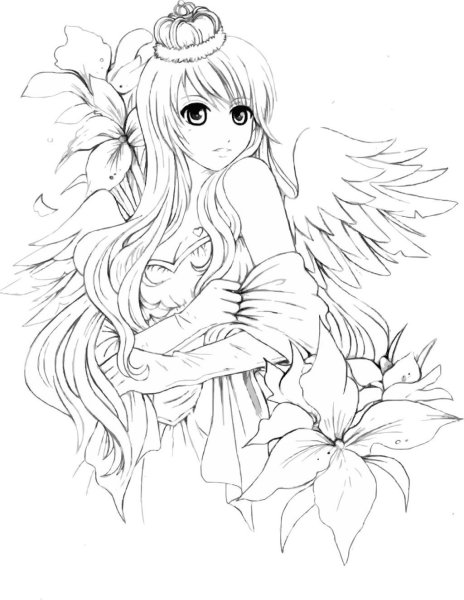 Раскраски для девочек аниме