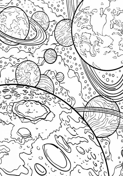 Раскраска космос и планеты