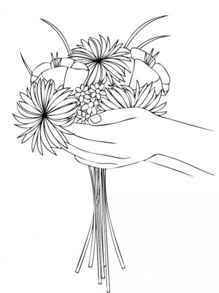 Букет цветов рисунок