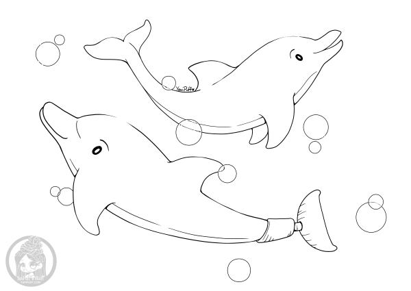 Разрисовать дельфина