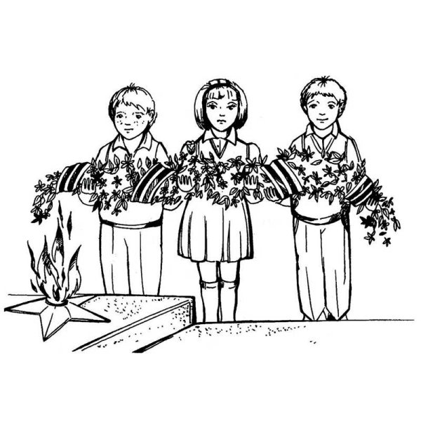 Раскраски 9 мая для детей