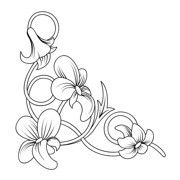 Узоры с цветами для рисования