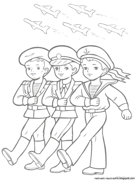 Раскраска день защитника Отечества для детей