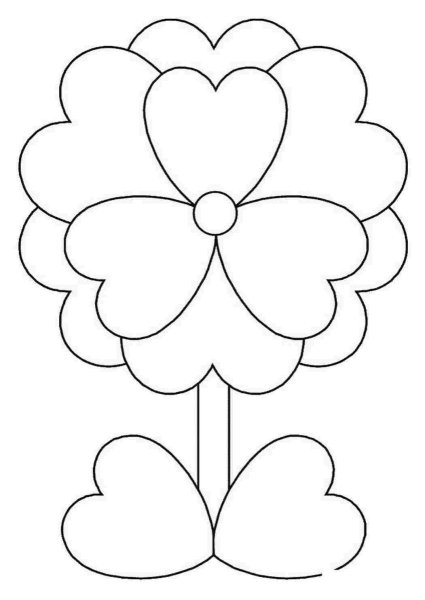 Трафарет букета для аппликации