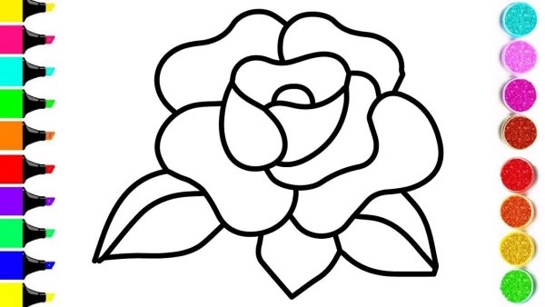 Шаблон розы для аппликации