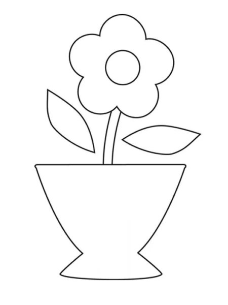 Цветочный горшок раскраска